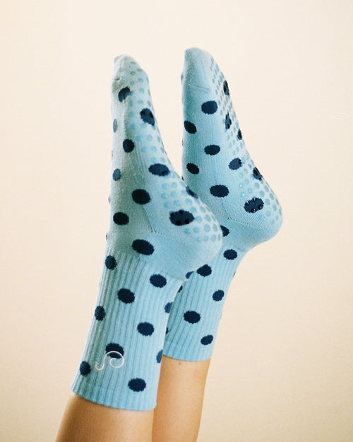 Premium Crew Grip Sock - Polka Dot